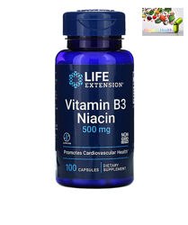 Life extension, Витамин В3 , Ниацин , 500 мг , 100 шт