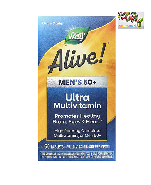 Natures Way, Alive , Ultra Potency , Мультивитамины для мужчин от 50 лет 