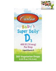 Витамин Д3 для детей, Carlson, Kids Super Daily D3, 10 мкг,  400 МЕ
