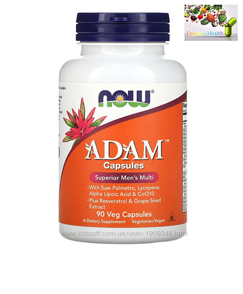 Now Foods, ADAM, АДАМ , Мультивитамины, Мультивитамины для мужчин