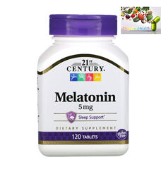 21st Century, Мелатонин , 5 мг , здоровый сон 