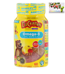 Lil Critters, Омега 3 для детей, вкус лимонада , 60 мармеладок