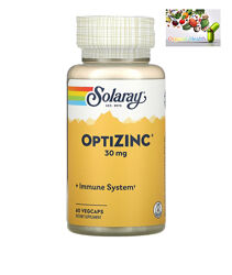 Solaray, OptiZinc, Цинк, 30 мг , Хелат цинка, 60 капсул