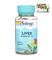 Solaray, Очищение печени, Печеночная смесь SP-13, Liver Blend SP-13, 100 шт