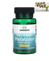 Здоровый сон, Swanson, Мелатонин повышенной силы действия, 5 мг, 60 капсул