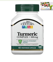 Куркума, 21st Century, Turmeric, Комплекс с куркумой, 500 мг, 60 капсул