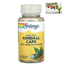 Solaray, Adrenal caps , здоровье надпочечников , 60 капсул