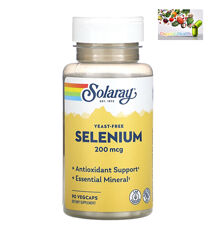 Solaray, Selenium, Селен, 200 мкг, 90 капсул 