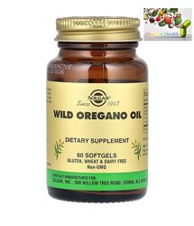 Oregano Oil , Масло орегано , Solgar, масло дикого орегано, 60 капсул