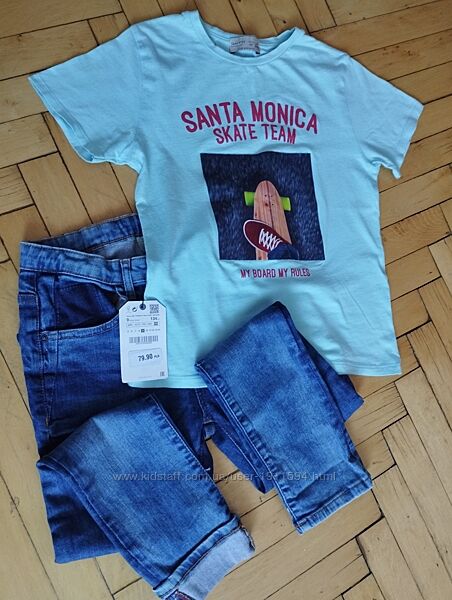 Джинси 134 розмір Zara Kids натур тканина 