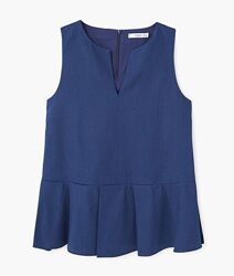Женская блуза Mango l xl 2xl 50 52 54 хлопок кофта блузка топ с баской 