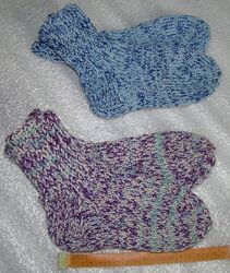 Носки домашней вязки на ребёнка 4-5 лет