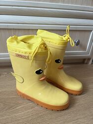 Жовті гумові утеплені чоботи 31 розмір 20 см
