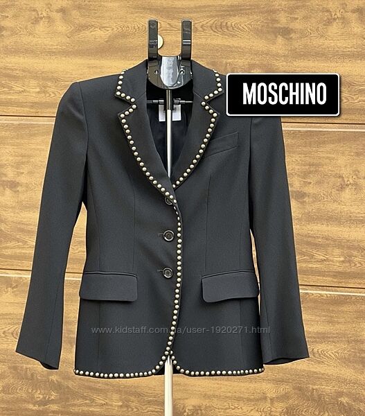 Moschino оригинальный пиджак блейзер чёрный 36/s