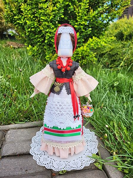 Лялька інтерєрна Святкова 30 см, авторська мотанка, сувенірна ляля