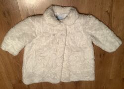 Пальто меховое для девочки производство mini tomsо, на 1- 2 года. 