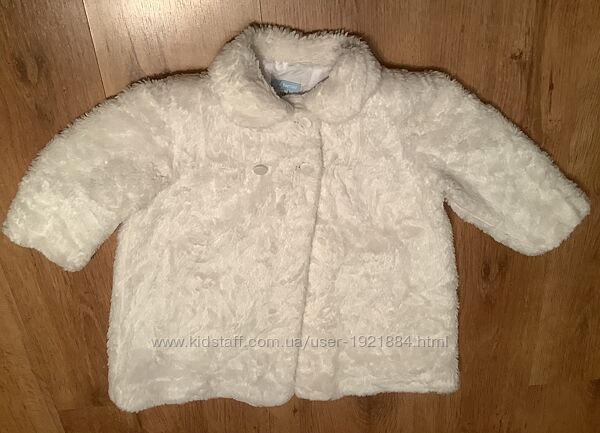 Пальто меховое для девочки производство mini tomsо, на 1- 2 года. 