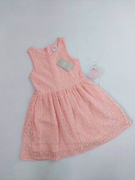 Нарядное кружевное розовое праздничное платье Cool Club 98 см 3 года