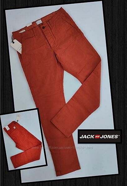 Штаны  брюки кирпичного, терракотового цвета Jack&Jones w29/l32, 29, s,  4