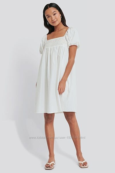 Біла бавовняна котонова сукня  плаття вільного крою Na-kd XXS, 32, 40