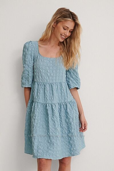 Коротка блакитна сукня вільного крою Na-kd 34, XS, 42