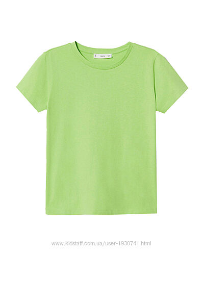 Зеленая базовая футболка Mango S, L, XL, 36, 40, 42, 44, 48, 50