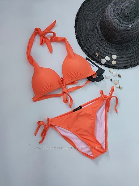 Раздельный яркий купальник с пушап push up Boohoo uk 8, 36, 44, s