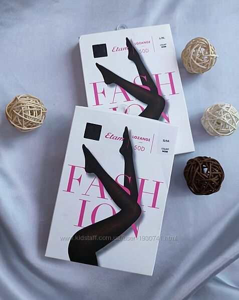 Капронові колготи капроновые колготки з орнаментом Etam s, m, l, xl