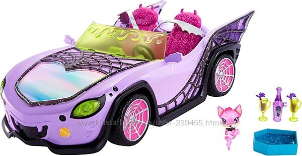  Монстер Хай машина монстромобиль с питомцем Monster High toy Car Mobile