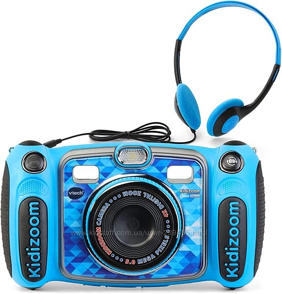 Детский фотоаппарат Витеч с наушниками видеозаписью синий VTech Kidizoom Du