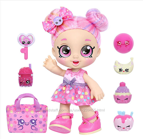 Кукла Кинди Кидс Бабблейша с сумкой для покупок Kindi Kids Bubbleisha