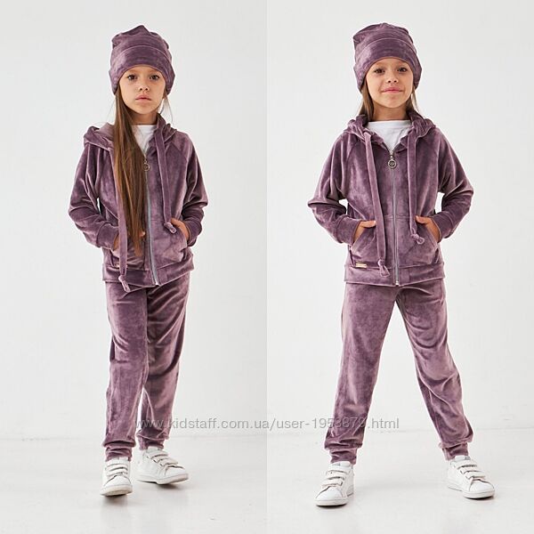 Детский велюровый костюм на девочку 5-9 лет 110-134 см