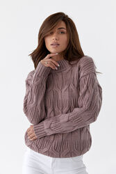 Однотонний светр, комір стійка в кольорах