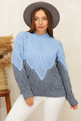 Зручний стильний светр, стійка комір 44-52 в кольорах
