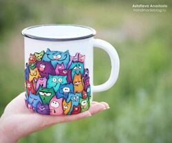  Коты на кружке Анастасия Астафьева
