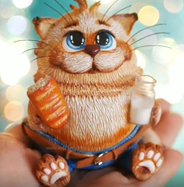 Кот из полимерной глины  мк по рисованию котиков Анастасия Астафьева