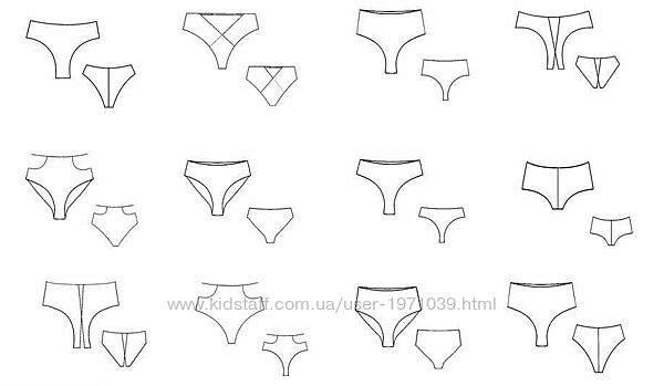 12 базовых моделей трусиков Мария Панова