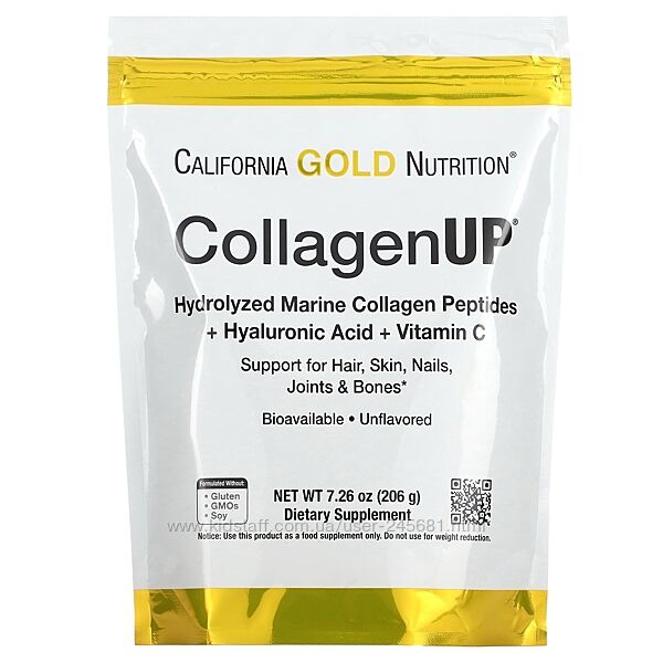 California Gold CollagenUP Коллаген с гиалуроновой кислотой 206/464 грамм
