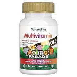 NaturesPlus Animal Parade Gold, мультивитамины с микроэлементами для детей 