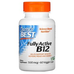 Doctor&acutes Best, активний вітамін B12, 1500 мкг, 60 капсул