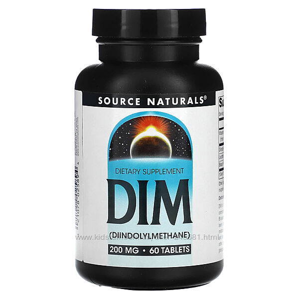 Source Naturals, ДІМ, 200 мг, 60 таблеток 