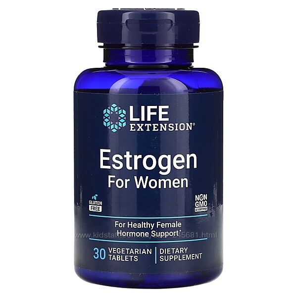 Life Extension, естроген для жінок, 30 вегетаріанських таблеток