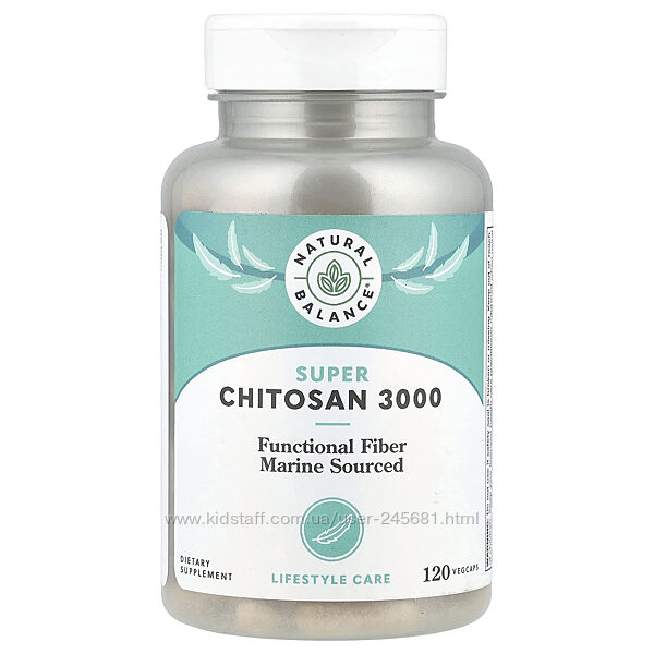 Natural Balance, суперхітозан 3000, 3000 мг, 120 VegCaps хітозан