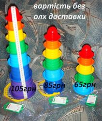 Пирамидка пирамида пасочки ведёрки шляпки разноцветные Самбреро 5 6 7 ведёр