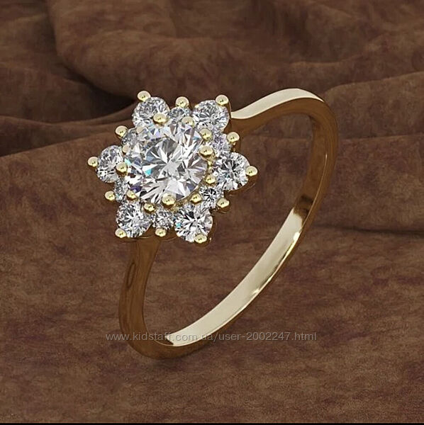 Кольцо-снежинка, кольцо с камнями