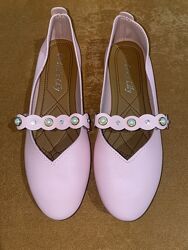 Нові рожеві балетки, туфлі на низькому ходу