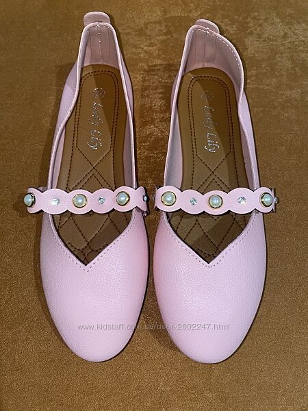 Нові рожеві балетки, туфлі на низькому ходу