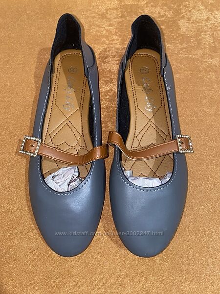 Нові сірі балетки, туфлі на низькому ходу