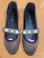 Нові коричневі балетки, туфлі на низькому ходу