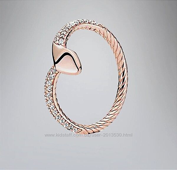 Нежное колечко с камушками, кольцо, украшение, розовое золото, подарок
